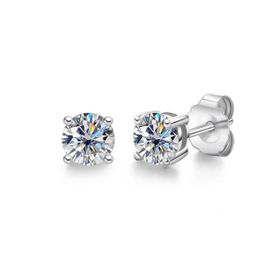 Imagem do produto Brinco 6 garras com ponto de luz moissanite 6mm em prata 925