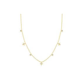 Imagem do produto Colar Stelle com estrelas e pontos de luz de zircônia folheado a ouro 18K