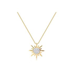 Imagem do produto Colar com sol cravejado de zircônias folheado a ouro 18K