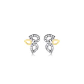 Imagem do produto Brinco stelle três gotinhas cravejado de zircônia folheado a ouro 18K