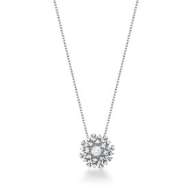 Imagem do produto Colar 45cm com pingente de floco de neve cravejado com zircônias em prata 925