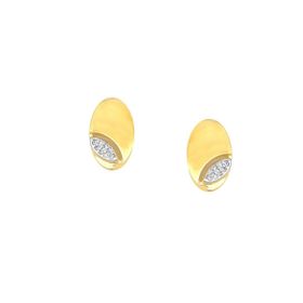 Imagem do produto Brinco pequeno gota com extremidade cravejada de zircônia folheado a ouro 18K