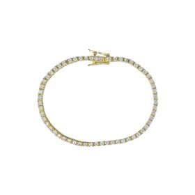 Imagem do produto Pulseira maleavel riviera de zircônias em prata 925 folheado a ouro 18K