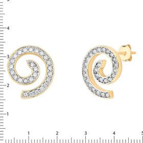 Imagem do produto Brinco Stelle espiral de zircônias folheado a ouro 18K