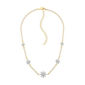 Imagem do produto Colar constelation riviera com estrelas de zircônia folheado a ouro 18K
