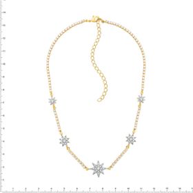 Imagem do produto Colar constelation riviera com estrelas de zircônia folheado a ouro 18K