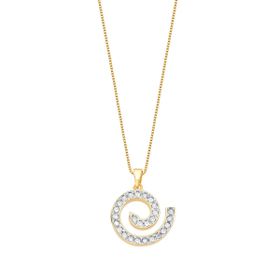 Imagem do produto Colar Stelle com pingente em espiral cravejado de zircônias folheado a ouro 18K