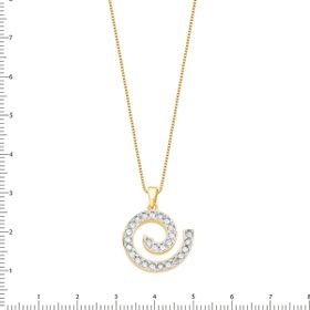 Imagem do produto Colar Stelle com pingente em espiral cravejado de zircônias folheado a ouro 18K