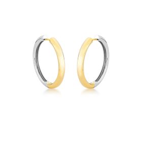 Imagem do produto Brinco Argola Grande Polida Mix de Banhos Folheado a Ouro 18K