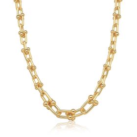 Imagem do produto Colar 50cm malha cartier polido e folheado a ouro 18K