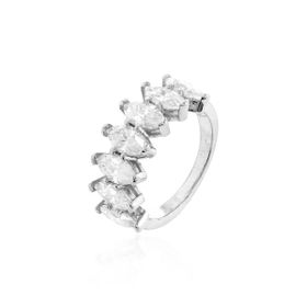 Imagem do produto Anel navetes de moissanite no aro em prata 925