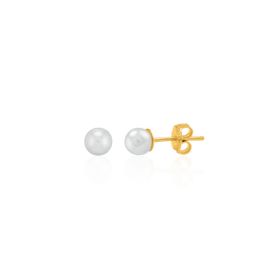 Imagem do produto brinco pérola pequena folheado a ouro 18k