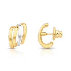 Imagem do produto Brinco Aros Infinity Hoop Mix de Banhos Folheado a Ouro 18K