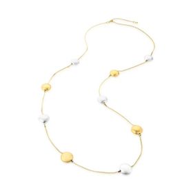 Imagem do produto Colar Longo Esferas intercaladas mix de banho folheado a ouro 18K