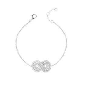 Imagem do produto Pulseira Moissanite 0,44CT Infinito Baguetado cravejado em prata 925
