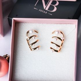 Imagem do produto Brinco earcuff wavy pearl folheado a ouro 18k