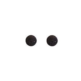 Imagem do produto BRINCO PIZZA ZIRCONIA NEGRA FOLHEADO A OURO 18K