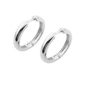 Imagem do produto Brinco argola de click lisa em prata 925