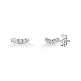 Imagem do produto Brinco Moissanite 2mm Fileira de Pontos de Luz em Prata 925