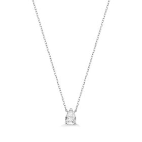 Imagem do produto Colar Moissanite 6.9MM Gota 3 Garras Veneziana em Prata 925