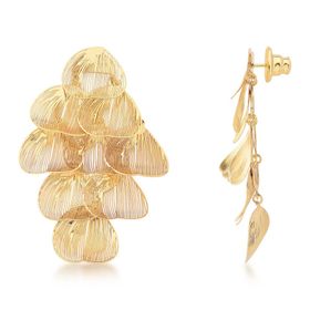 Imagem do produto Brinco Folhas Orgânicas Vazadas Folheado a Ouro 18K