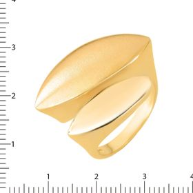 Imagem do produto Anel Aberto Fosco e Liso Folheado a Ouro 18K