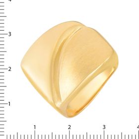 Imagem do produto Anel Aro Quadrado com detalhe Facetado Fosco Folheado a Ouro 18K