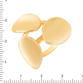 Imagem do produto Anel Aro Vazado com 3 Pétalas Liso Folheado a Ouro 18K