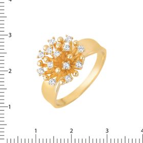 Imagem do produto Anel Chuveirinho de Zircônias Pontos de Luz Folheado a Ouro 18K