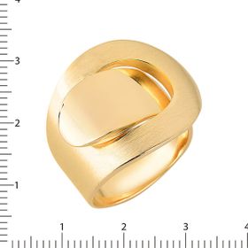 Imagem do produto Anel Liso Entrelaçado Orgânico Folheado a Ouro 18K