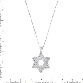 Imagem do produto Colar Estrela de Davi Cravejada de Zircônias em Prata 925