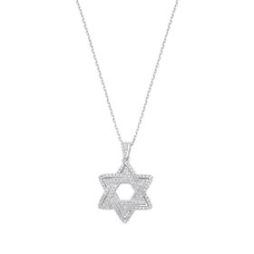 Imagem do produto Colar Estrela de Davi Cravejada de Zircônias em Prata 925
