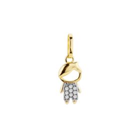 Imagem do produto Pingente Diamante 3pts Menino Cravejado em Ouro 18K