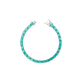 Imagem do produto Pulseira Ocean Riviera 17cm de Cristal Paraíba Oval 2 Garras em Prata 925