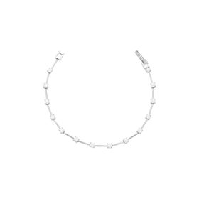 Imagem do produto Pulseira Moissanite Fio faca com Pontos de Luz 3mm e Fecho Cravejado em Prata 925