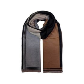 Imagem do produto Xale 100% Acrílico Nerissa Brown Black Gray 180 X 65 CM