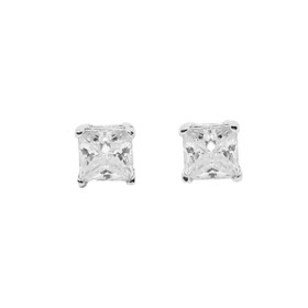 Imagem do produto Brinco Moissanite Caixa 4X4mm em Prata 925