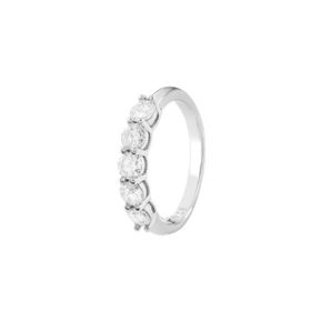 Imagem do produto Anel moissanites de 4mm meia aliança prata 925