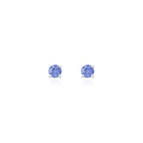 Imagem do produto Brinco Ponto de Luz Cristal Tanzanita 4 Garras em Prata 925