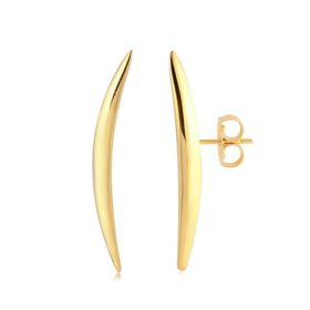 Imagem do produto Brinco Palito Curvado Liso Folheado a Ouro 18K