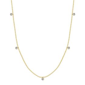 Imagem do produto Colar com 5 Pontos de Luz de Zircônia Folheado a Ouro 18K