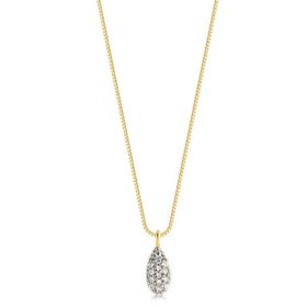Imagem do produto Colar com Gota Pendente Cravejada de Zircônias Folheado a Ouro 18K