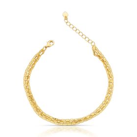 Imagem do produto Pulseira Elo Triplo com Extensor Folheado a Ouro 18K
