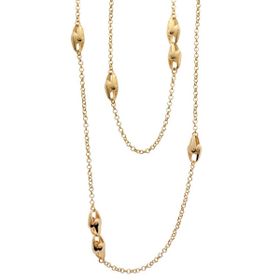 Imagem do produto Colar 45cm com detalhes grumet em prata 925 folheado a ouro 18K