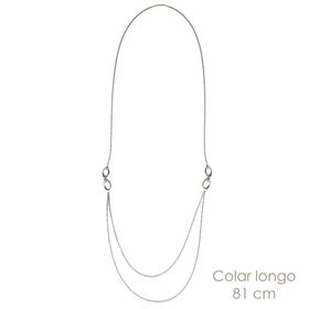 Imagem do produto Colar  Elo duplo Liso em Prata 925