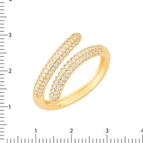 Imagem do produto Anel Aro Vazado Meia Cravação de Zircônia Folheado a Ouro 18K