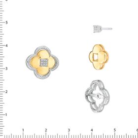 Imagem do produto Brinco Cleef Desmontável Cravejado de Zircônias na volta e Miolo Folheado a Ouro 18K