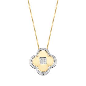 Imagem do produto Colar Cleef Liso com Miolo e Volta com Zircônias Folheado a Ouro 18K