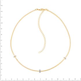 Imagem do produto Pulseira com Detalhes Cilindros de Zircônia Folheado a Ouro 18K