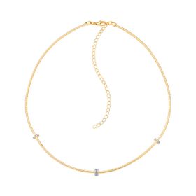 Imagem do produto Pulseira com Detalhes Cilindros de Zircônia Folheado a Ouro 18K